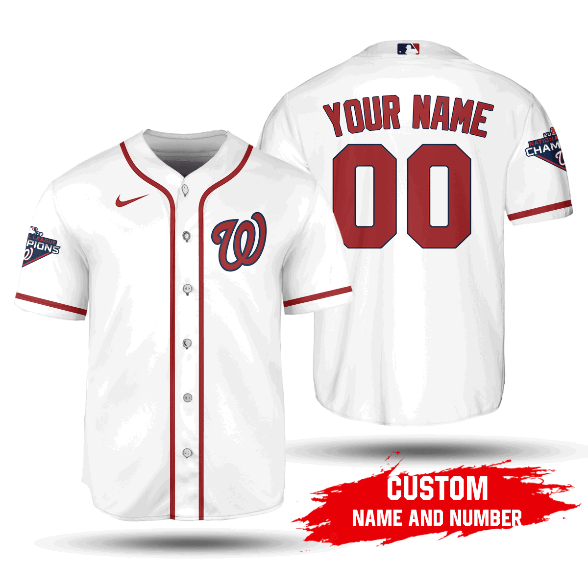 MLB Washington Nationals Custom Name Number 2020 Home White Jersey - Unisex Baseball Shirt - lylyprint.com