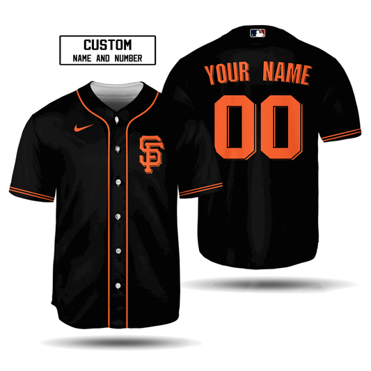 Custom Name & Number San Francisco Giants MLB Black Alternate Jersey 2020 - Unisex Baseball Shirt - lylyprint.com