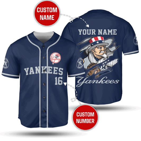 Personalized MLB New York Yankees Jersey V7 - Custom Name & Number Unisex Shirt - lylyprint.com