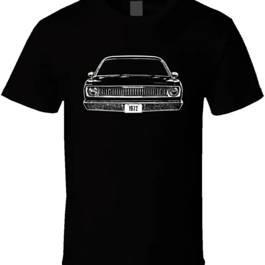 1972 Plymouth Duster Front End Silhouette Classic Muscle Car T Shirt