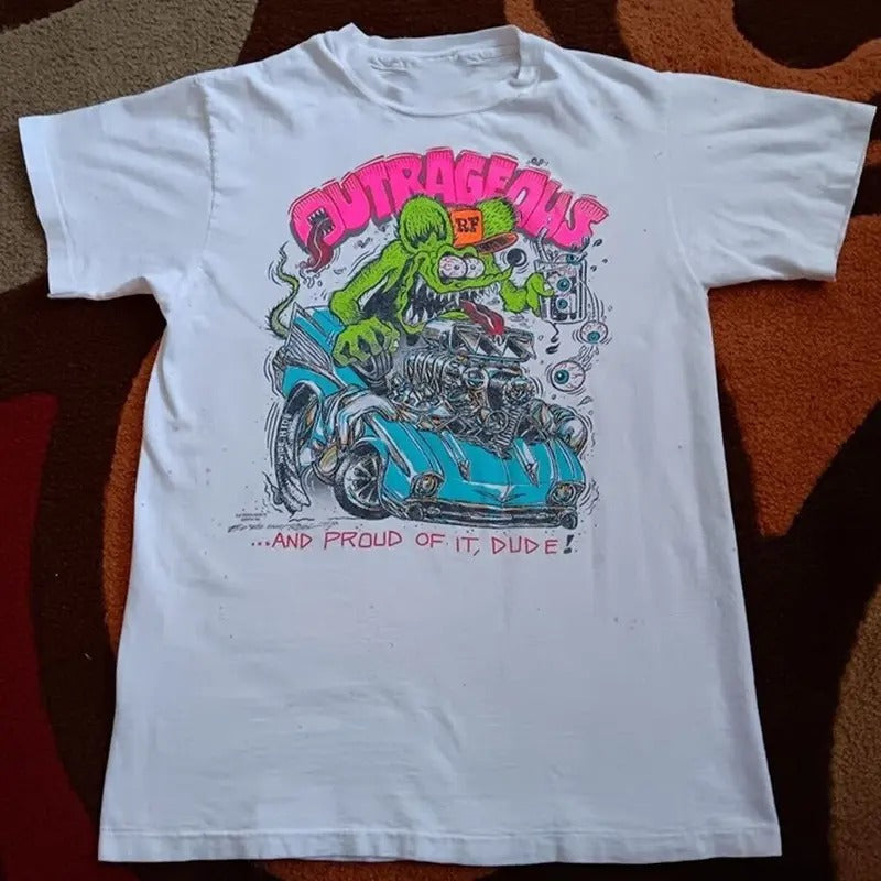 1990 Ed Roth Rat Fink Outrageous T Shirt Unisex Full Size