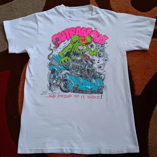 1990 Ed Roth Rat Fink Outrageous T Shirt Unisex Full Size