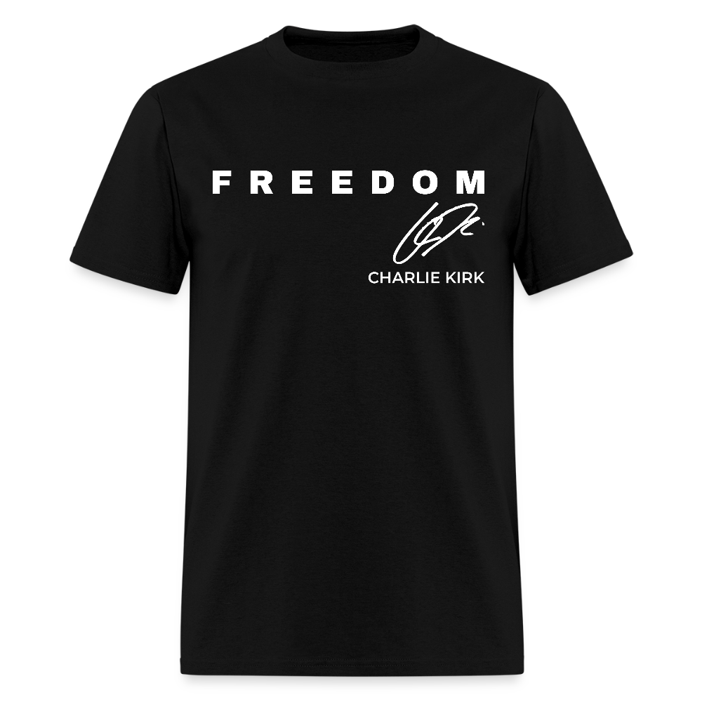 Freedom Signature Charlie Kirk Forever In Our Heart US Flag T Shirt Hoodie, Sweatshirt | WearSparks.com (Image 3)