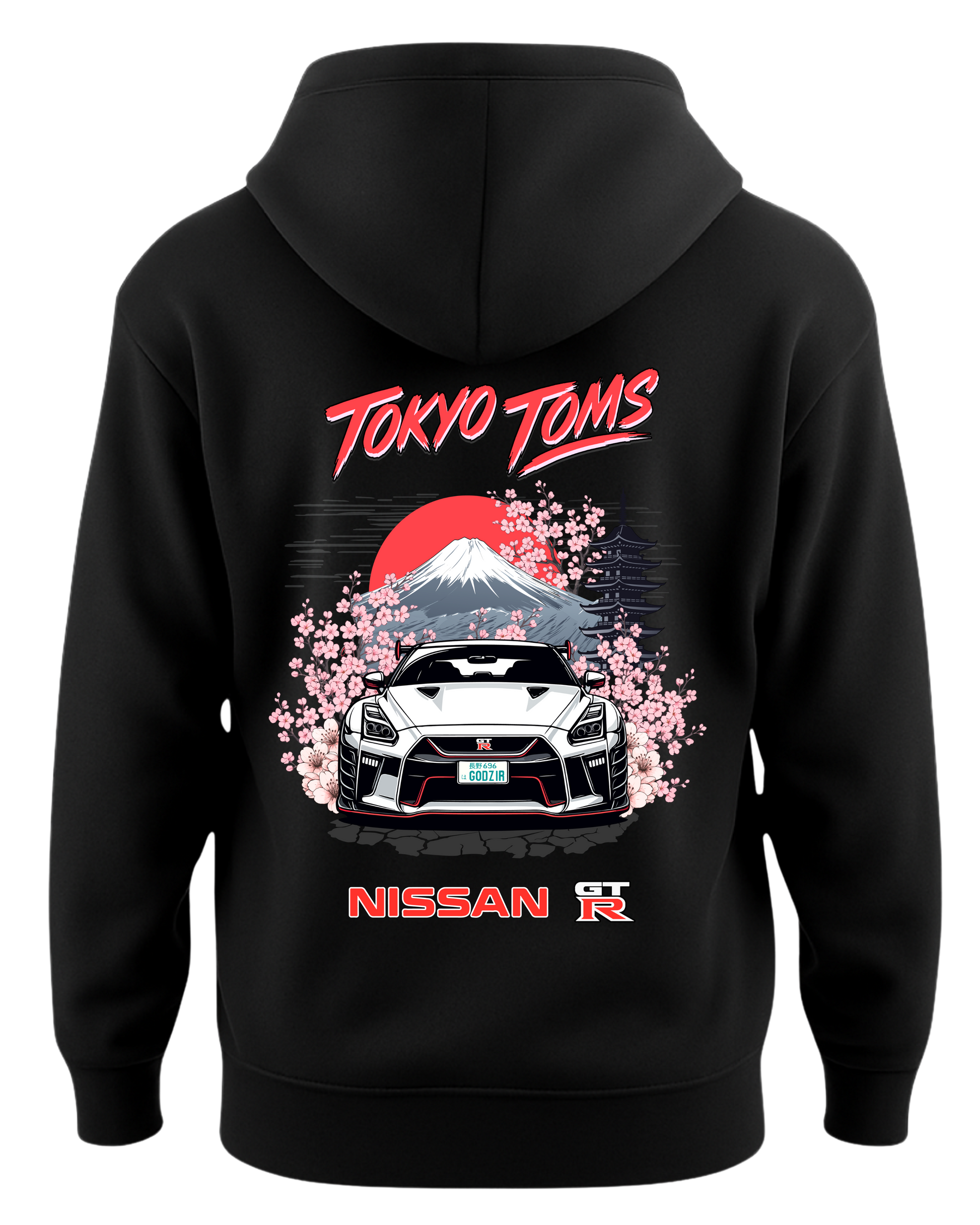 Nissan GT-R R35 Front End “Mount Fuji” Hoodie T-Shirts, Sweatshirt | WearSparks.com (Image 3)