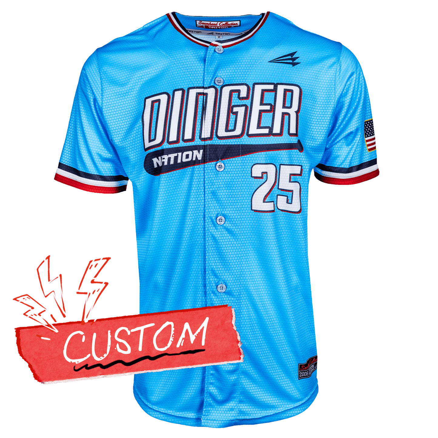 Dinger Nation USA Lifestyle Baseball Jersey *CUSTOM*