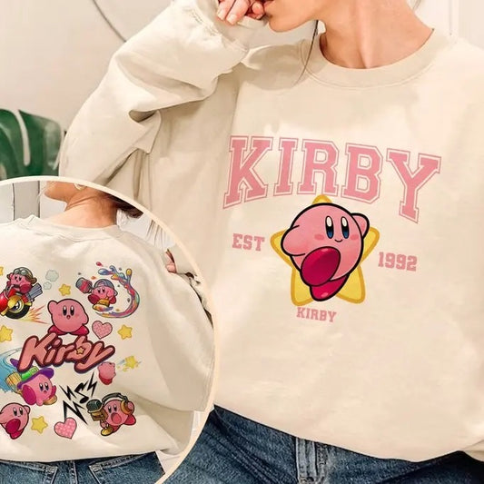 2-Sides Kirby Shirt | Cute Pink Kirby Birthday Shirt | Kirby Family Birthday Shirt Kirby Birthday Boy Shirt