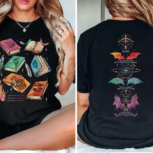 2 Slide Design, Acotar Series tshirt, Velaris City of Starlight  Shirt, Throne Of Glass Shirt, The Bat Boys Shirt, Bookish Gift