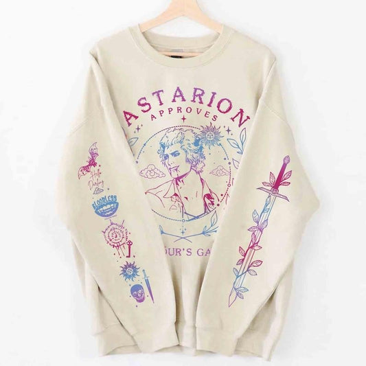 2 Slide Design, Baldurs Gate 3 Astarion Sweatshirt, Astarion Sweatshirt, Astarion Rogue,Video Game Shirt,Astarion Vamp Sweatshirt,BG3 Merch,Gamer Gift Shirt