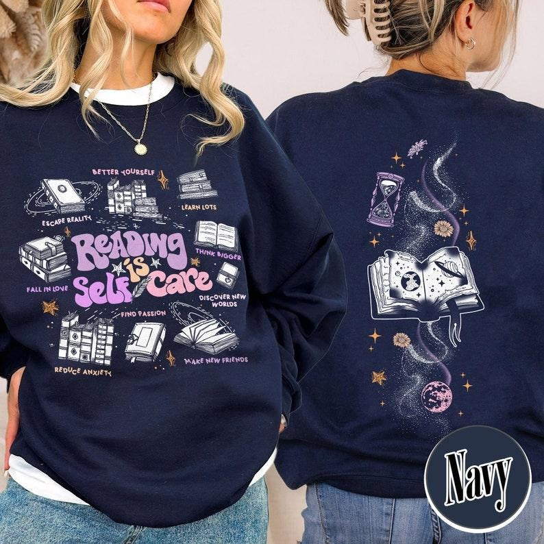 2 Slide Design, Reading Is Self Care Sweatshirt, Reading Is Self-Care Shirt, Reading Is Self Care, Reading Is Self-Care, Book Shirt 2024,Gift for Book Lover