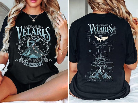 2 Slide Design, Velaris City Of Starlight  Shirt, A Court of Thorns And Roses Shirt, Night Court Acotar, Acotar Shirt, Book Lover Gift Womenswear