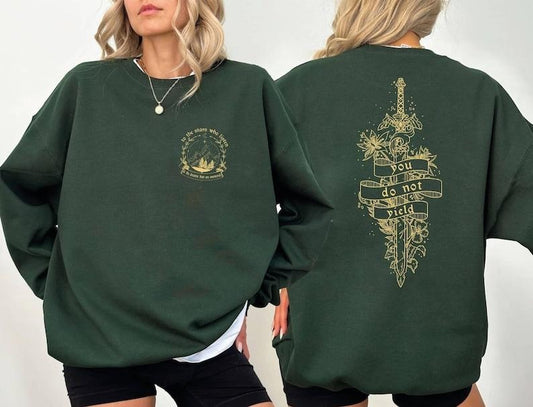 2 Slide, You Do Not Yield Sweatshirt, To The Stars Who Listen And The Dream That Are Answered, Thrones Of Glass Hoodie, Bookish Sweatshirt, LT547