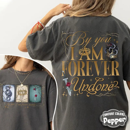 2 slides, The Cruel Prince T-Shirt, by You I Am Forever Undone Shirt, Jude Duarte and Cardan Greenbriar, the Folk of the Air Shirt