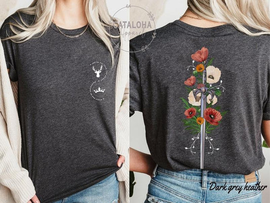2 slides, You do not yield T-Shirt, Throne Of Glass Shirt, Aelin, Fireheart shirt, Kingdom Of Ash shirt, A Court of Thorns and Roses Court of Dreams