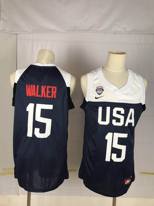 2019 World Cup USA Team Basketball # 15Kemba Walker Style 1