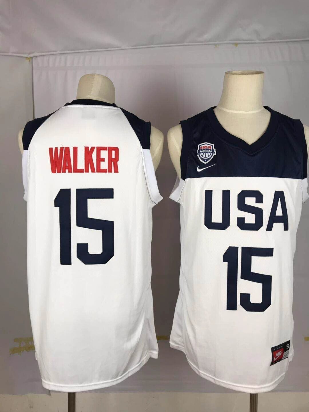 2019 World Cup USA Team Basketball # 15Kemba Walker Style 2