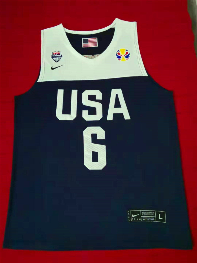 2019 World Cup USA Team Basketball # 6LeBron James Style 1
