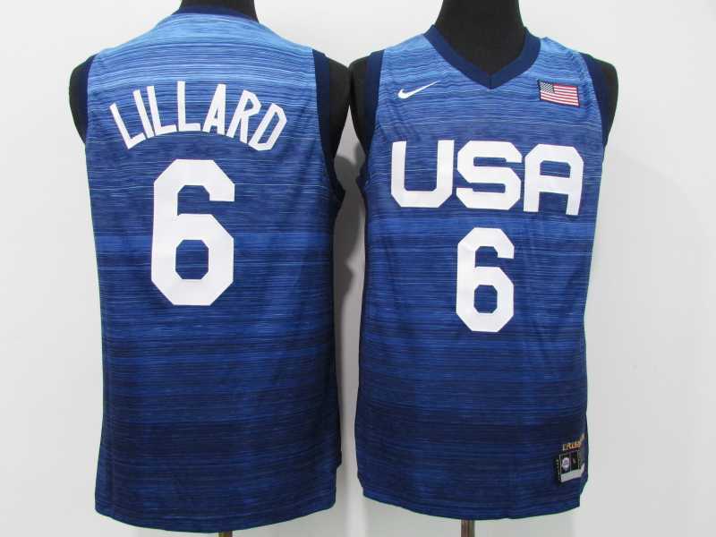 2021 USA Tokyo Summer Olympics #6 Damian Lillard Style 2