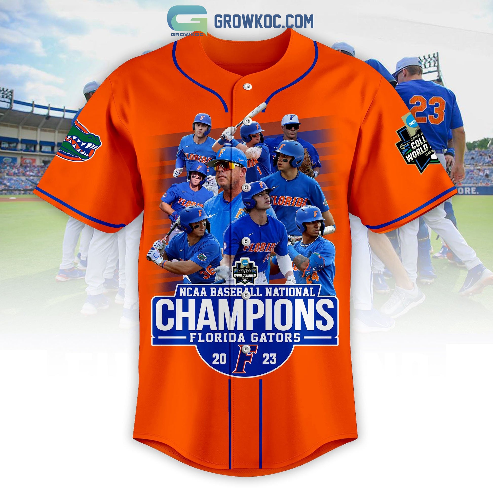 2023 NCAA Baseball National Champions Florida Gators Baseball Jersey