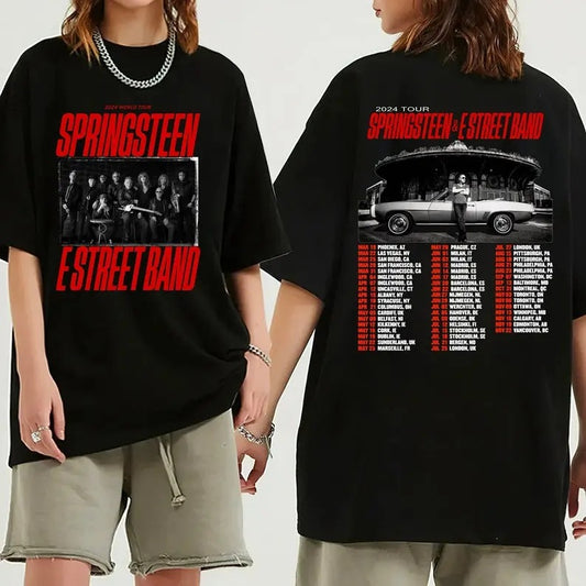 2024 Bruce Springsteen And E Street Tour Shirt,Bruce Springsteen Fan Gift,Suitable for men and women,T-shirt, Sweatshirt, Hoodie Cotton Menswear