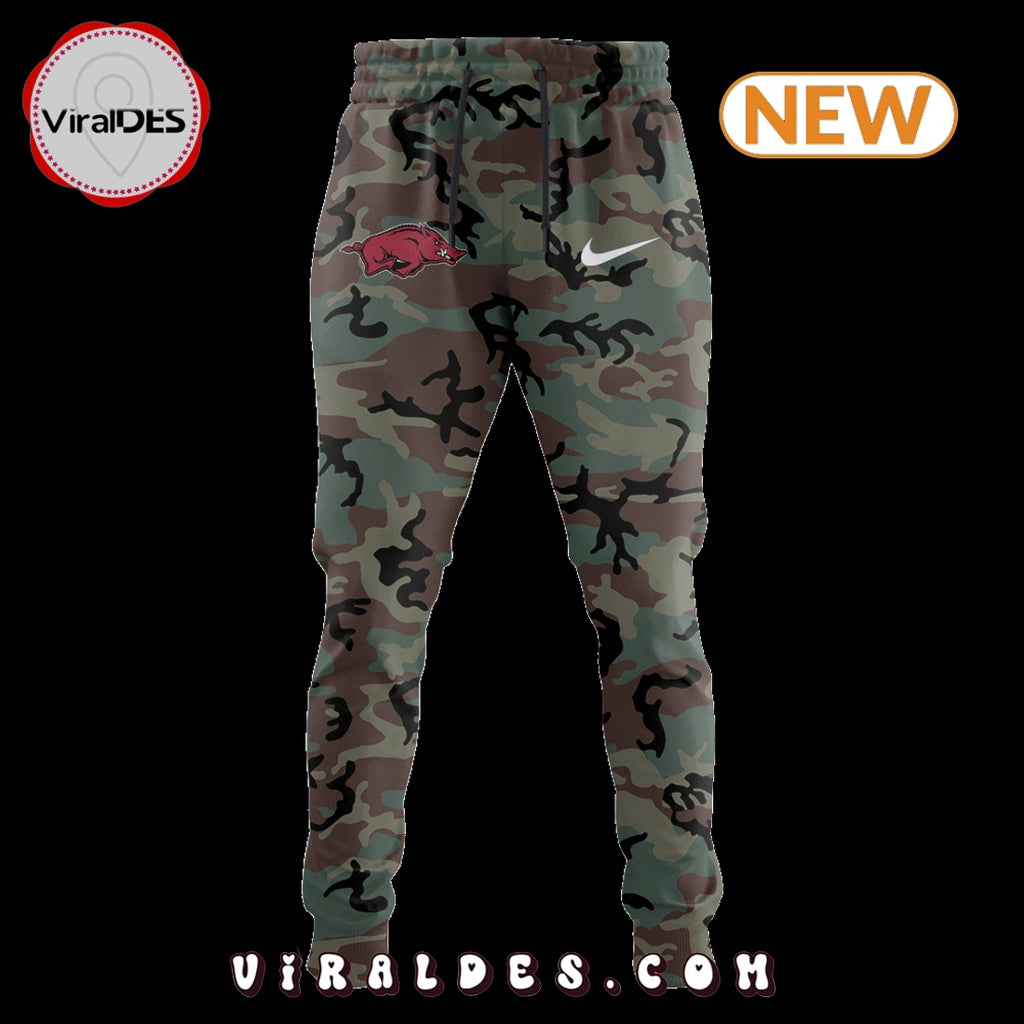 2024 Arkansas Razorbacks Veteran Camo Hoodie, Jogger, Cap