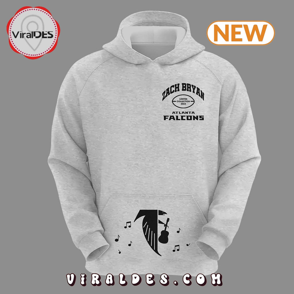2024 Atlanta Falcons x Zach Bryan Gray Hoodie