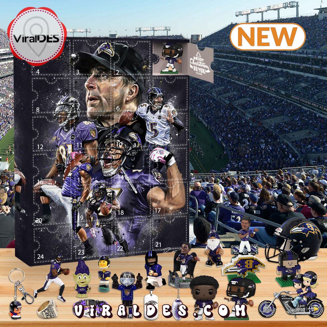 2025 Baltimore Ravens Advent Calendar – The One With 24 Little Doors