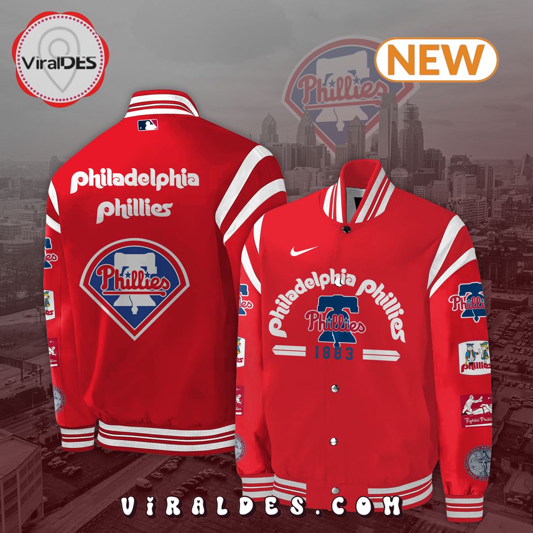2024 Philadelphia Phillies Champions Baseball Jacket