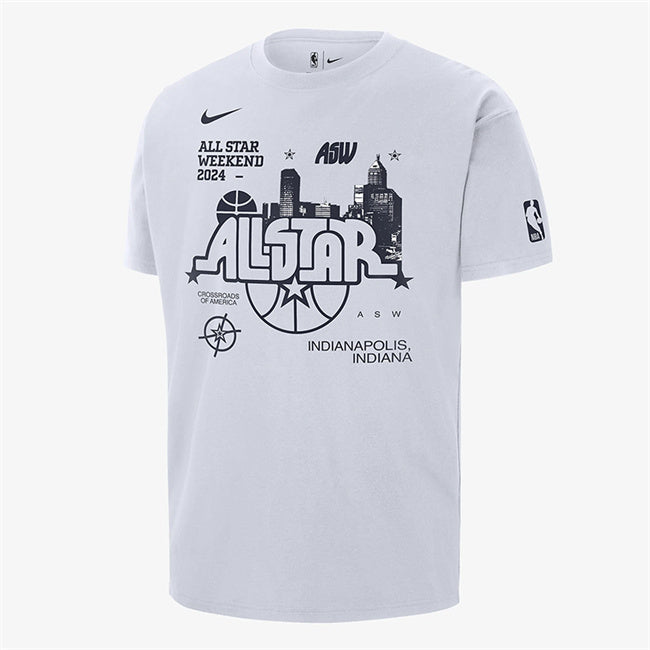 2024 All-Star Weekend White T-Shirt Style 1