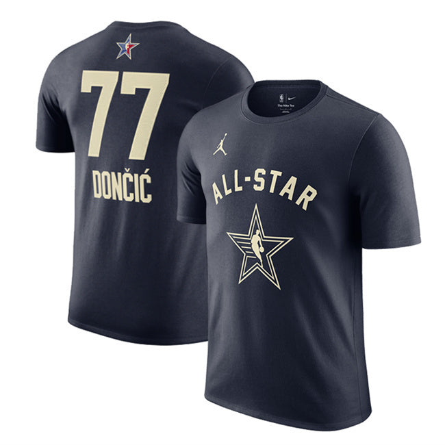 2024 All-Star #77 Luka Dončić Navy T-Shirt Style 1