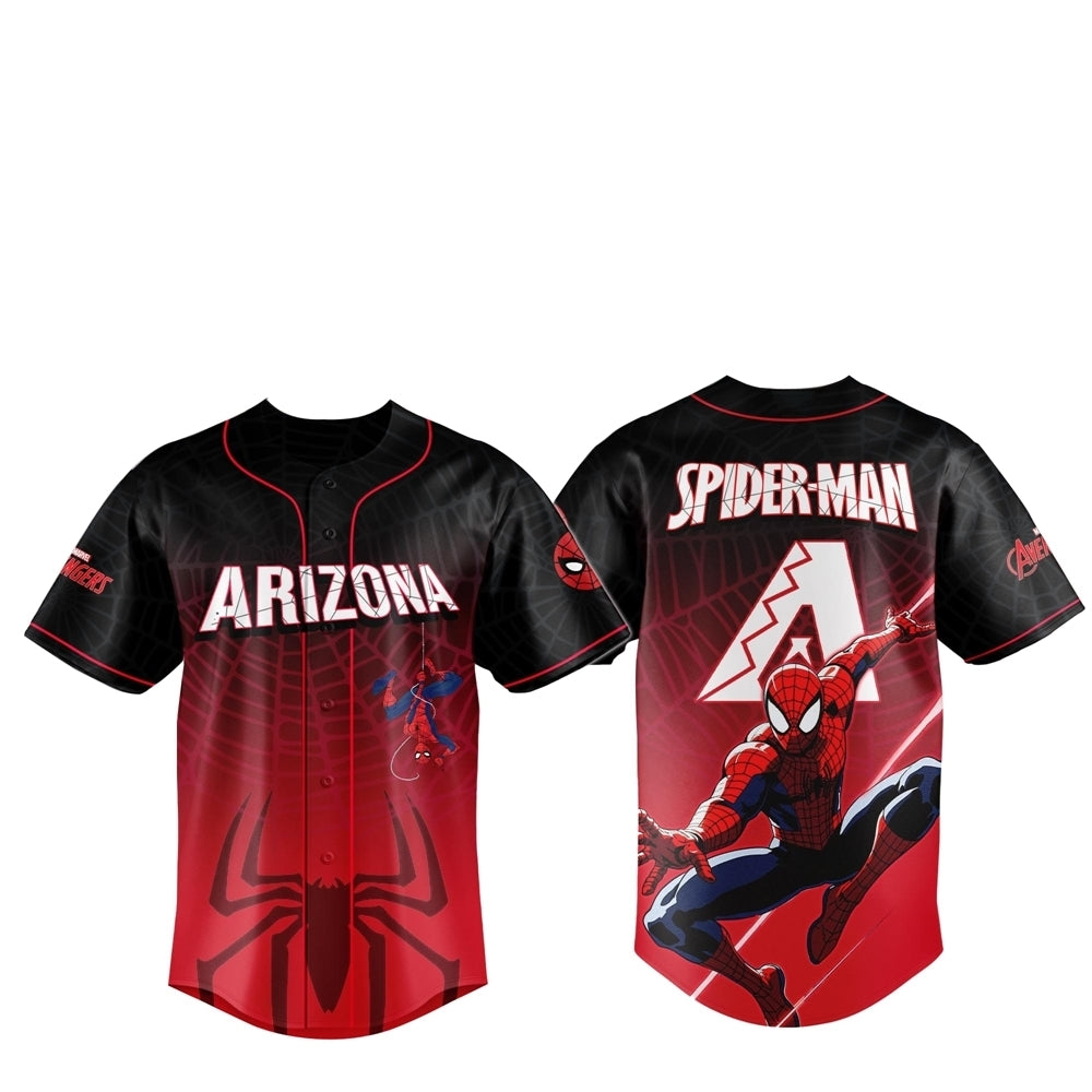 2025 Arizona Diamondbacks Spider Man Night Jersey - Grishko.com