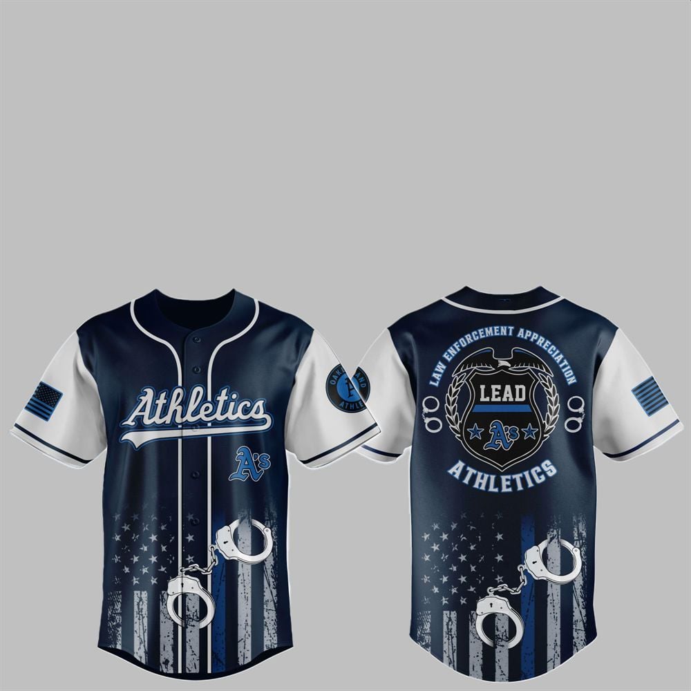 2025 Athletics x Law Enforcement Appreciation Day Jersey - Grishko.com