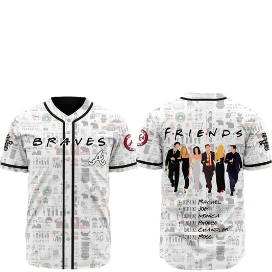 2025 Atlanta Braves Friends Baseball Jersey - Grishko.com