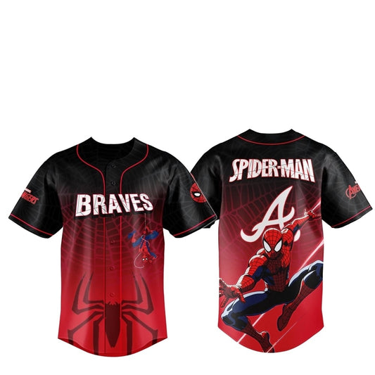 2025 Atlanta Braves Spider Man Night Baseball Jersey - Grishko.com