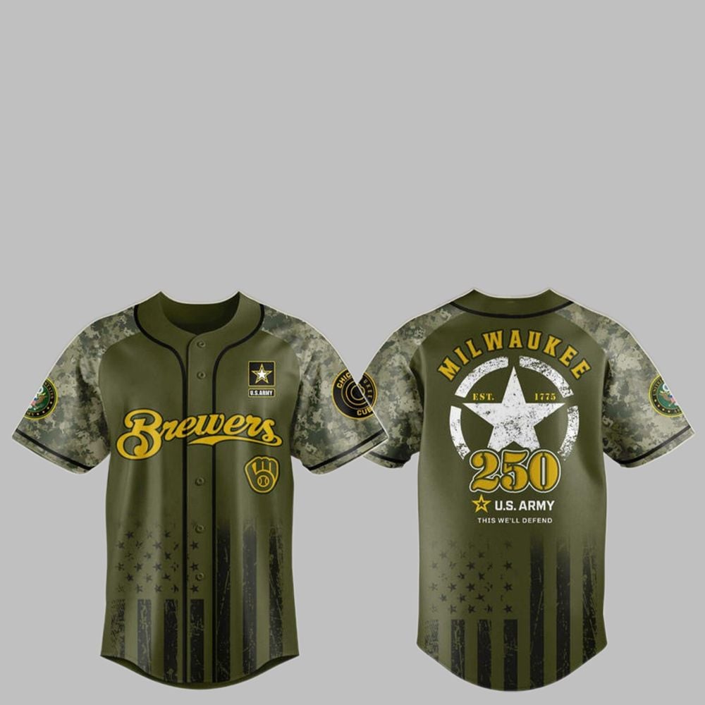 2025 Brewers US ARMY 250th Birthday Jersey - Grishko.com