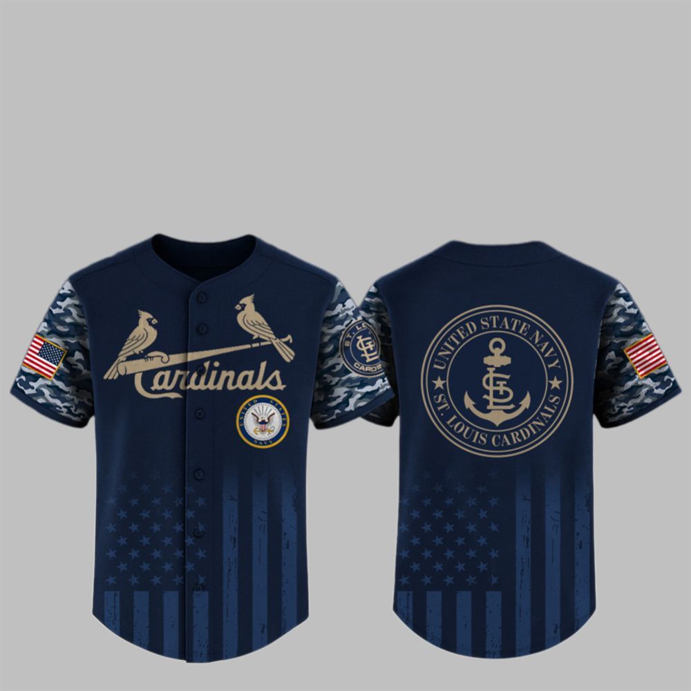 2025 Cardinals US Navy Appreciation Night Jersey - Grishko.com