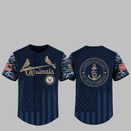 2025 Cardinals US Navy Appreciation Night Jersey - Grishko.com