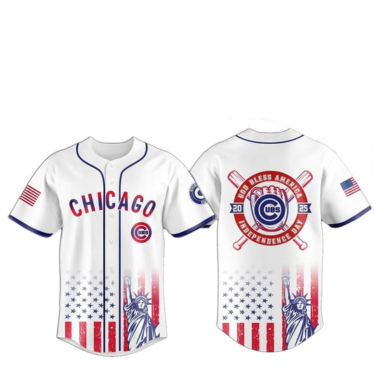 2025 Chicago Cubs 4th Of July Independence Day Jersey - Grishko.com