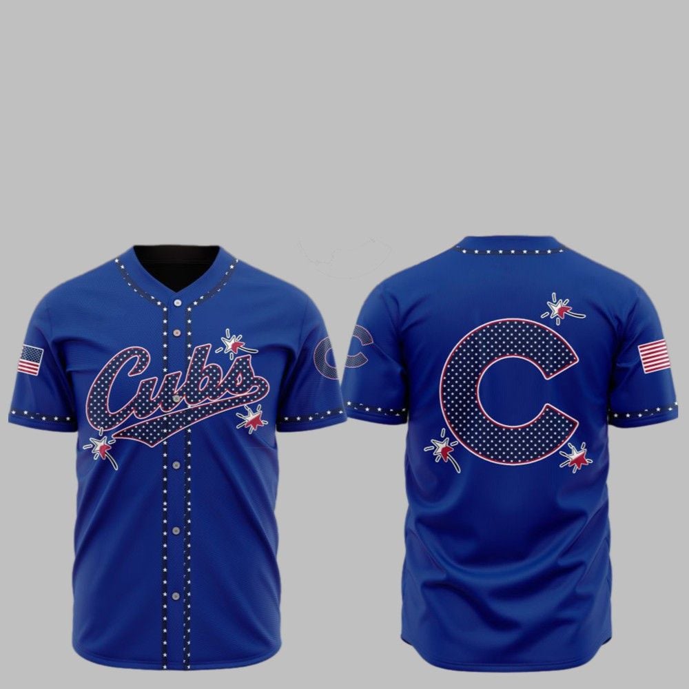 2025 Chicago Cubs Happy Independence Day Baseball Jersey - Grishko.com