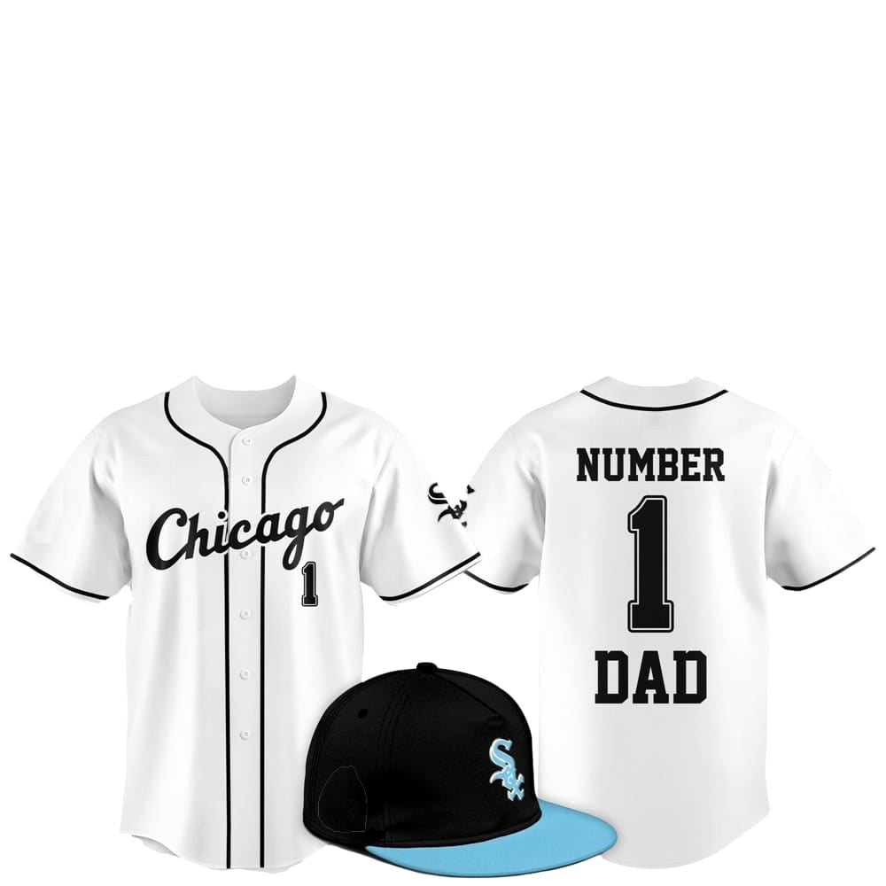 2025 Chicago White Sox Father Day Number 1 Dad Baseball Jersey - Grishko.com