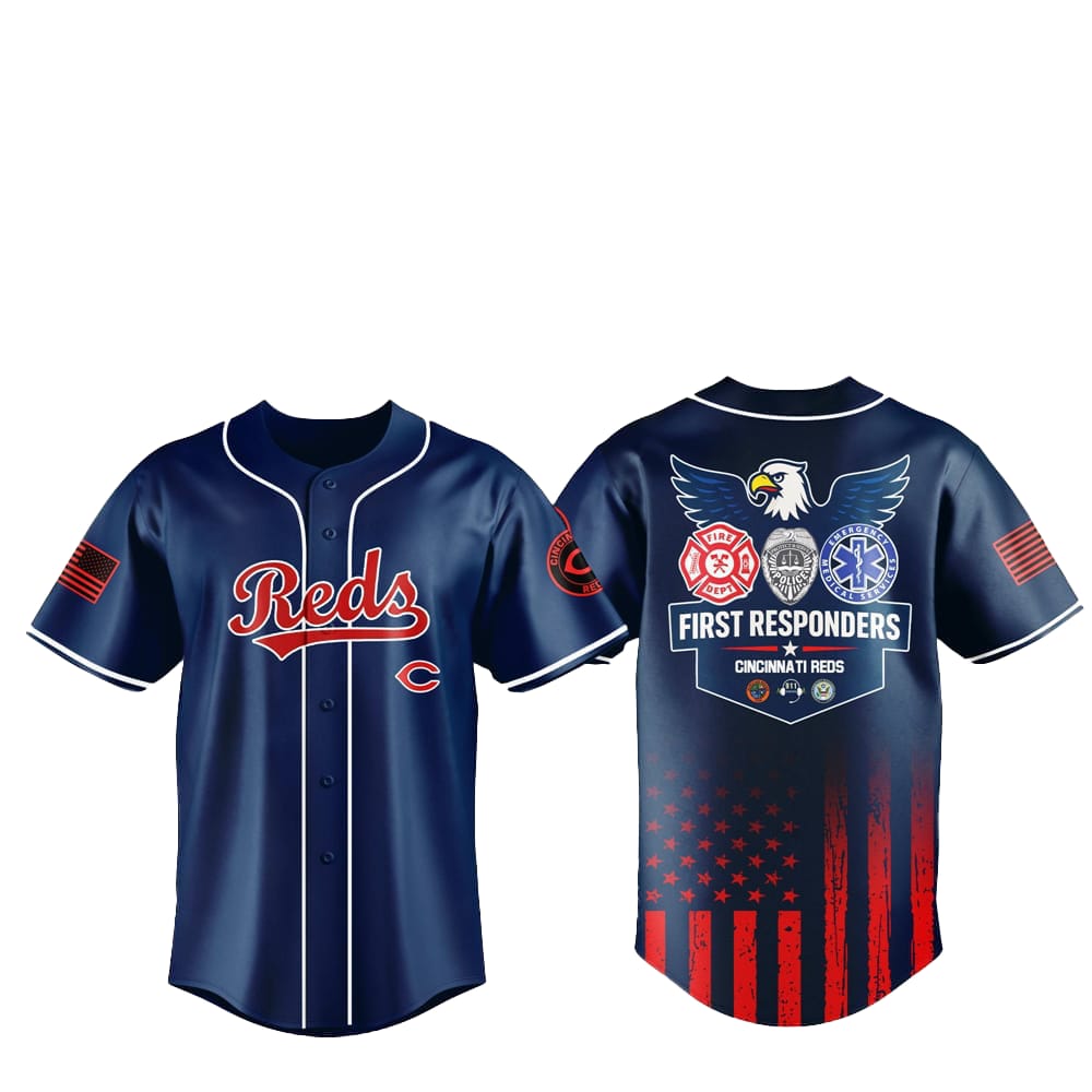 2025 Cincinnati Reds First Responders Night Jersey - Grishko.com