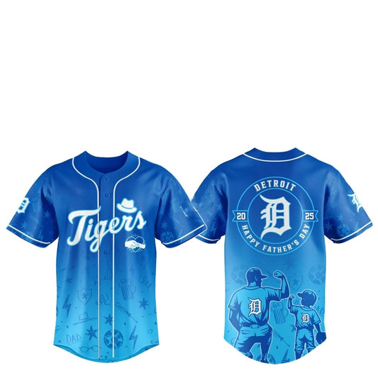 2025 Detroit Tigers Happy Father Day Baseball Jersey Combo - Grishko.com
