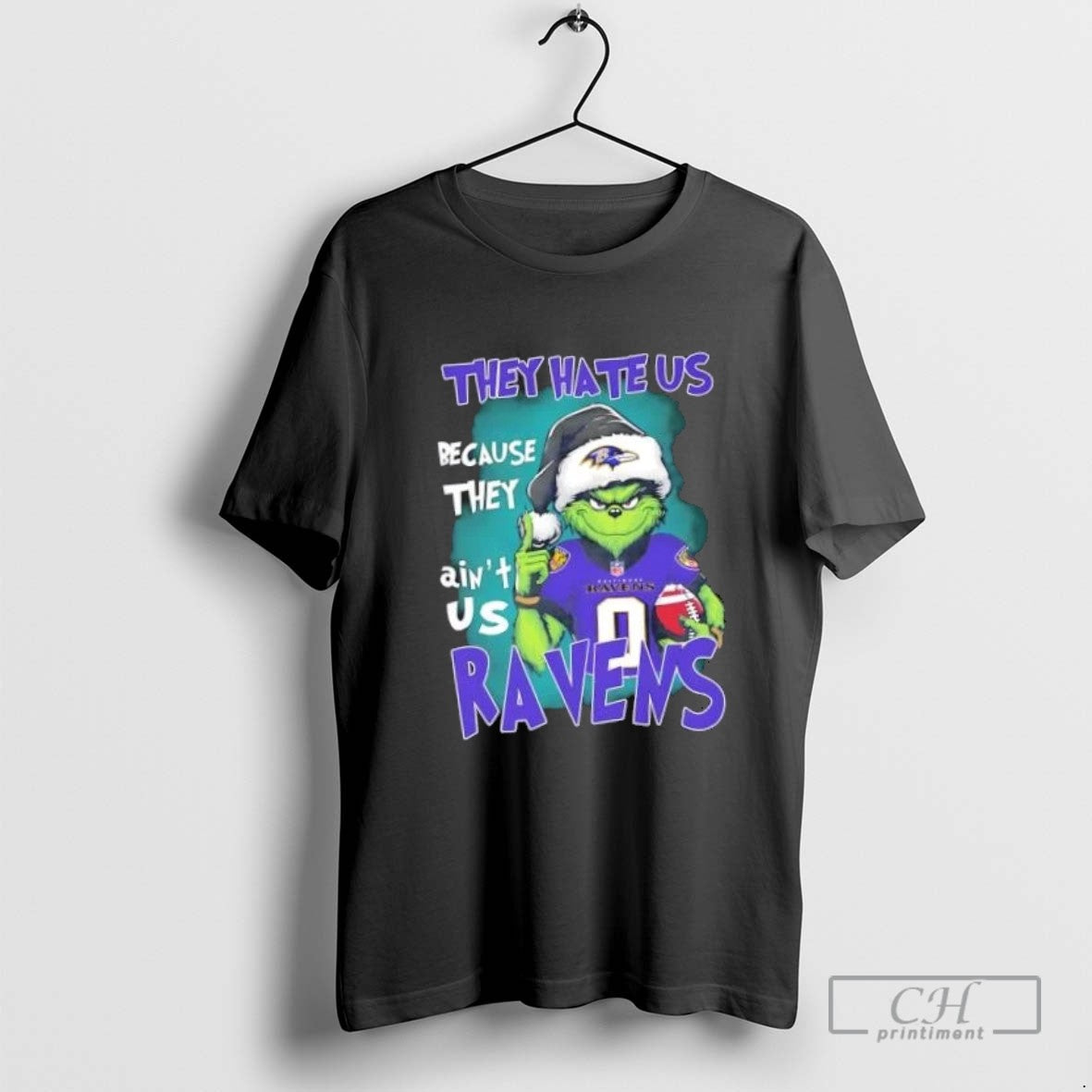 2025 Grinch They Hate Us Because They Aint Us Baltimore Ravens Football