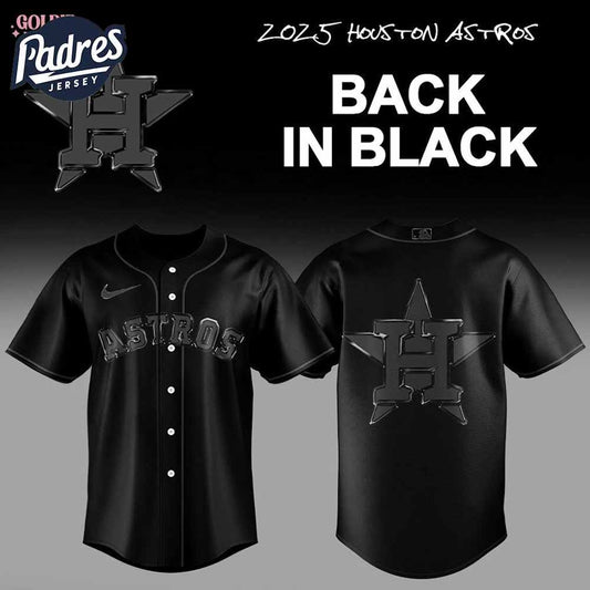 2025 Houston Astros Back In Black Baseball Jersey - Padres Jersey Oasis: Elevate Your Baseball Style Game