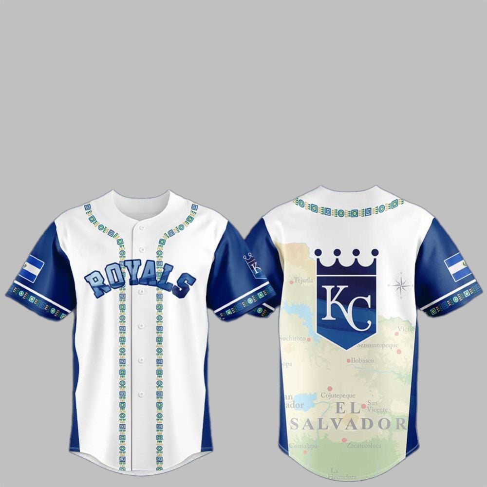 2025 KC Royals Salvadoran Heritage Jersey - Grishko.com