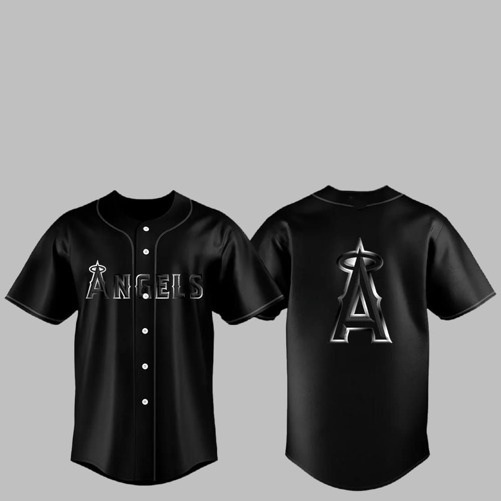 2025 LA Angels Back In Black Jersey - Grishko.com