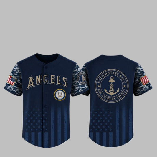 2025 LA Angels US Navy Appreciation Night Jersey - Grishko.com