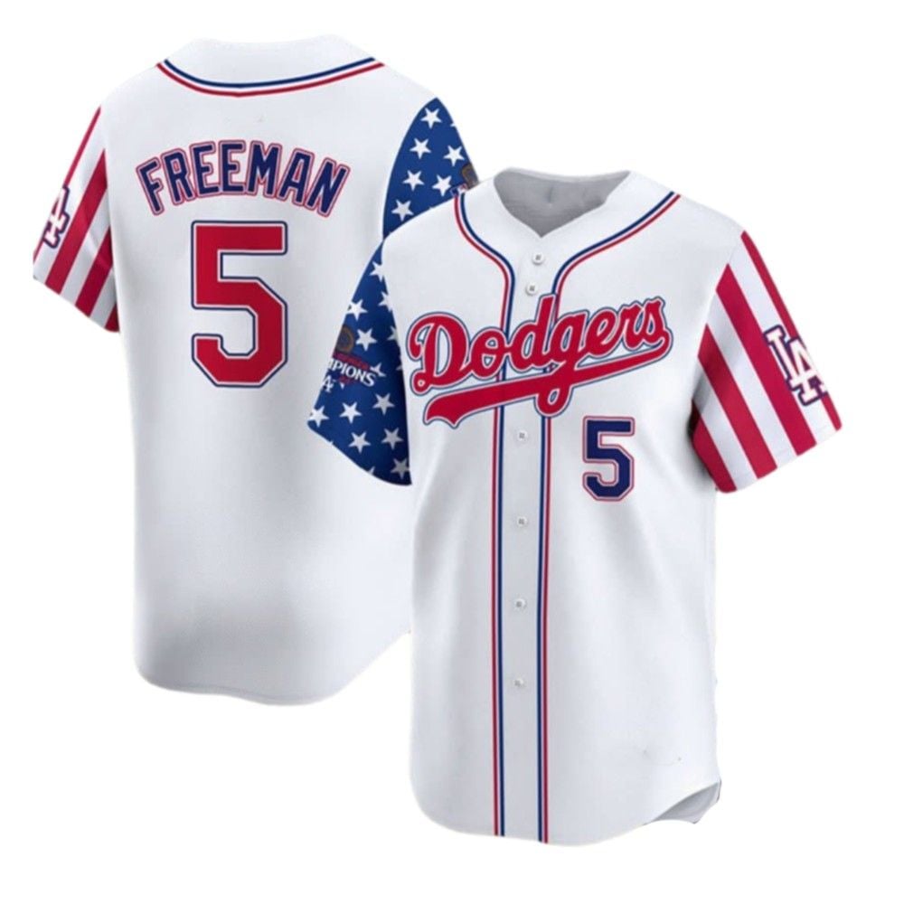 2025 LA Dodgers Freeman Fouth Of July Jersey - Grishko.com