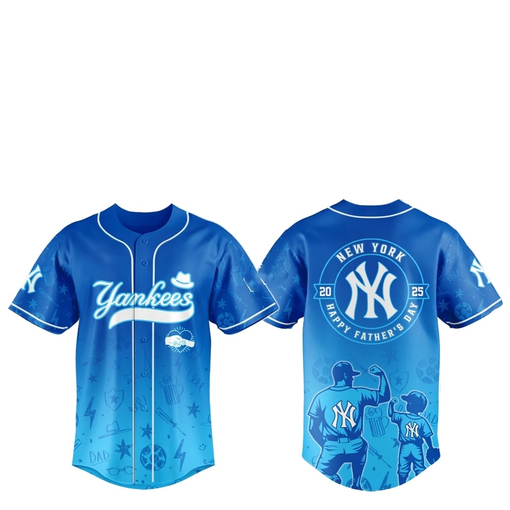 2025 NY Yankees Happy Father Day Baseball Jersey Combo - Grishko.com T-Shirts, Hoodie, Sweatshirt | WearSparks.com (Image 1)