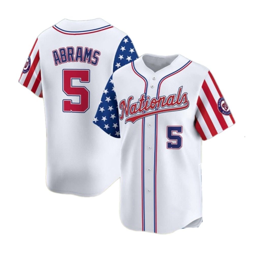 2025 Nationals Abrams Stowers Fouth Of July Jersey - Grishko.com T-Shirts, Hoodie, Sweatshirt | WearSparks.com (Image 2)