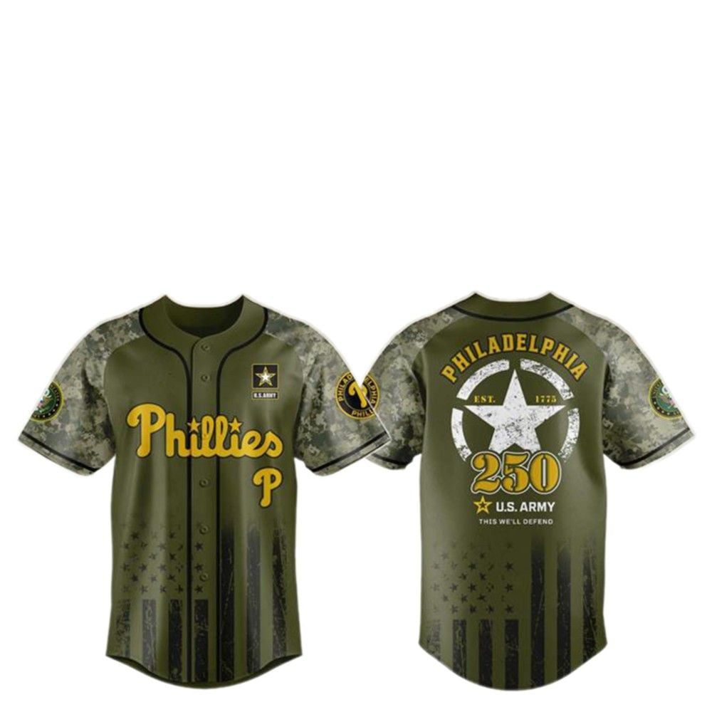 2025 Philles US ARMY 250th Birthday Baseball Jersey - Grishko.com T-Shirts, Hoodie, Sweatshirt | WearSparks.com (Image 2)